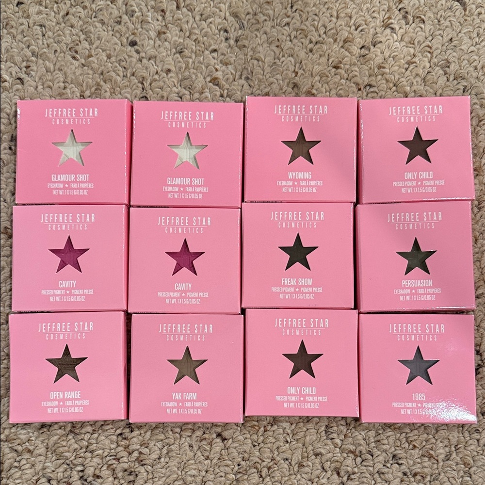 Jeffree Star eyeshadow/pressed pigment bundle